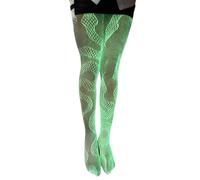 alloneslife Collants résille phosphorescents pour femme - Pour Halloween - Motif tête de mort - Flamme - Serpent - Pour fête, Filet serpent, XL-5XL