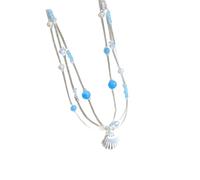alloneslife Collier de déclaration de perles de coquillage, fermoir | Collier confortable pour femmes qui travaillent quotidien, adapté de travail, fêtes de