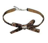 alloneslife Collier ras du cou en velours d'inspiration vintage avec nœud papillon longueur réglable pour femme