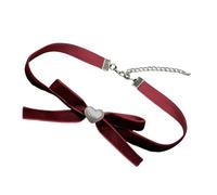 alloneslife Collier ras du cou en velours d'inspiration vintage avec nœud papillon longueur réglable pour femme