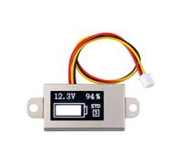 alloneslife Compteur de Batterie Lithium avec écran de Tension | Affichage sur panneau compact pour l ' intégration d ' appareils, vue de la capacité restante, tirage 10, boîtier