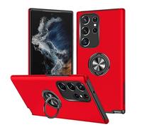 alloneslife Coque de protection anti-empreintes digitales pour S24 avec support et bords résistants aux chutes et coque de téléphone finition mate