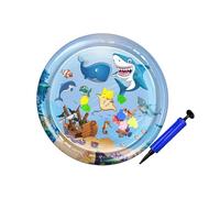 alloneslife Couchon d'eau De Compagnie À Animal Compagnie Surdimensionné 100 Cm Tapis Refroidissement pour Chiens Relaxation Intérieure Et Jeu Sensoriel des Conceptions Poissons PVC Chats Tapis d'eau