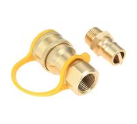 alloneslife Coupleur à déconnexion rapide en laiton - Filetage 1,27 cm - Pour fours à pizza au propane/naturel - Équipement de camping - Déconnexion rapide naturelle