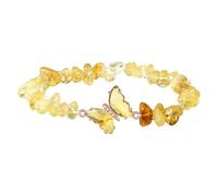 alloneslife Cristaux réglables en forme de papillon pour femme avec énergie irrégulière pierres précieuses perles designs uniques personnaliser la pierre pour femme, taille unique, Comme décrit