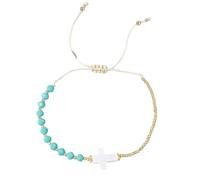 alloneslife Crucifix Perlé Élégant Bijoux De Poignet en Multicolores Fabriqués À La Main pour Un Usage Quotidien Pendentif Crucifix Chaîne À Main Perlée