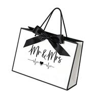 alloneslife De faveur de mariage classique sur le thème de M et Mme | Décoration de nœud papillon en ruban, en carton blanc, nœud papillon en ruban, Souvenir