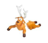 alloneslife Décorations de Noël animées avec Père Noël et épaves de rennes