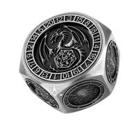 alloneslife Dés de Table RPG Spinner en Alliage de Zinc | Sélecteur de numéros de symboles fantastiques pour les soirées de jeux de société, pièce d ' affichage de bureau
