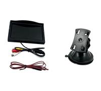 alloneslife Écran d ' Affichage du véhicule Moniteur de, Suction Cup Holder | Deux entrées caméra, format NTSC, utilisation 12 à 24 volts pour aide stationnement