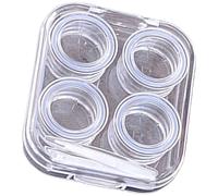 alloneslife Élégant étui à lentilles avec kit d'outils de port, idéal pour les adultes et les étudiants, usage quotidien et pratique en voyage, transparent