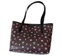 alloneslife Élégant sac à main en cuir PU avec nœud papillon sous les aisselles, tendance, esthétique, sac à main avec intérieur spacieux pour les femmes au quotidien, C, One Size