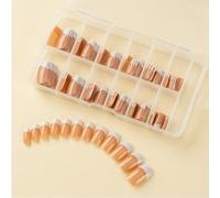 alloneslife Elegant Touch - Lot de 120 faux ongles à coller sur les ongles, pointe française à presser sur les ongles, faux ongles artificiels à coller sur les ongles pour femme (DFSYGT03)