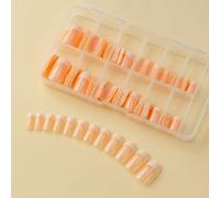 alloneslife Elegant Touch - Lot de 120 faux ongles à coller sur les ongles, pointe française, faux ongles à coller sur les ongles, pour femme (DFSYGT201)