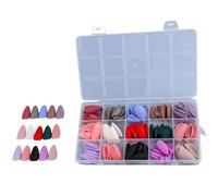 alloneslife Elegant Touch Lot de 360 faux ongles à coller en acrylique avec étui (14)