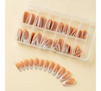 alloneslife Elegant Touch XDYSYGT03 Lot de 120 faux ongles à coller sur les ongles à bout français pour femme