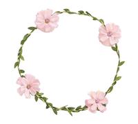 alloneslife Élégante couronne de cheveux en métal avec quatre fleurs Intonation décontractée adaptée aux femmes pour un plan de fin sécurisé quotidien (rose)