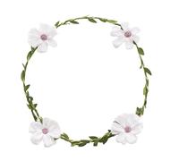 alloneslife Élégante couronne de cheveux en métal avec quatre fleurs Intonation décontractée Convient aux femmes Femelles Plan de fin de vie sécurisé au quotidien (Blanc)