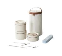 alloneslife Ensemble de boîtes à déjeuner en acier inoxydable 18/8 de qualité supérieure - Passe au micro-ondes et au four à induction - Robuste - Anti-déversement - Pour adultes