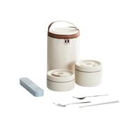 alloneslife Ensemble de boîtes à déjeuner en acier inoxydable 18/8 de qualité supérieure - Passe au micro-ondes et au four à induction - Robuste - Anti-déversement - Pour adultes