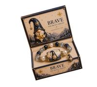 alloneslife Ensemble de bracelets décoratifs | Perle d ' art fantastique, design élastique à facettes, boîte de présentation pour surprises d ' amitié