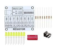 alloneslife Ensemble de Pratique de soudage à la Loi Ohms LED avec Tableau | Laboratoire d ' enseignement électronique pour la formation soudage de la loi d ' Ohm, projet de circuit