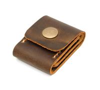 alloneslife Étui de rangement pour médiators de guitare en cuir synthétique, marron