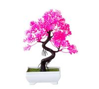alloneslife Faux bonsaïs réalistes pour la décoration intérieure, A | Décors de Table en fausses miniatures en plastique robuste de couleur, adaptés à la Table de nuit du