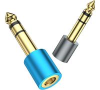 alloneslife Femelle De 3 5 Mm À 1/4 6 35 Port D'adaptateur Masculin Convertisseur Guitare 3 5 pour Les Enregistreurs Caméscope Haut-Parleur Adaptateur D'équipement Studio