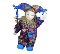 alloneslife Figurine De Poupée Clown en Céramique avec des Articulations Et des Costumes Flexibles Décoratifs pour La Collection Bureau D'étagères Céramique