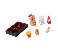 alloneslife Figurine miniature de maison de poupée de Noël à l'échelle 1/12 avec bonhomme en pain d'épices, décoration de table, accessoires de présentation, maison de poupée, décoration de scène de