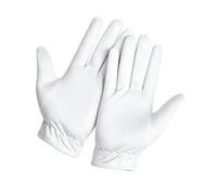 alloneslife Gants de photo d ' archives, gants de travail en microfibre blanche pour la manipulation des lingettes de poussière d ' inspection de métal de photographie de travail d ' art