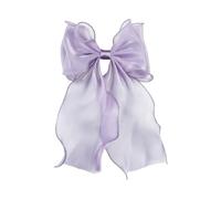 alloneslife Grande pince à cheveux élégante avec nœud papillon pour femme, design français, longue queue en tulle, accessoires de coiffure pour un usage quotidien (comme indiqué)