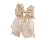 alloneslife Grande pince à cheveux élégante avec nœud papillon pour femme, design français, longue queue en tulle, accessoires de coiffure pour un usage quotidien (comme indiqué)