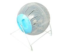 alloneslife Hamster en Plastique Roue De Course À Rouleau Rotation Silencieuse Équipement d'exercice À Balle pour La Cage pour Animaux Compagnie avec Un Cadre Debout Sécurisé Hamster Exercice Wheel