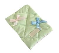 alloneslife Housses de passeports de style coréen, porte-cartes avec nœuds mignons, accessoires de voyage pour femmes et filles, Vert