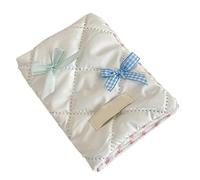 alloneslife Housses de passeports de style coréen, porte-cartes avec nœuds mignons, accessoires de voyage pour femmes et filles, blanc