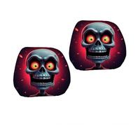 alloneslife Housses de protection universelles en polyester doux pour appuie-têtes hilarantes Halloween pour voitures, SUV et véhicules