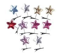 alloneslife Lot de 10 petites pinces à cheveux à ressort pour fille, adolescente, Noël, carnaval, fête (étoile style printemps cl)