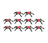 alloneslife Lot de 10 pinces à cheveux, pinces à cheveux pour femmes, araignées d'Halloween pour enfants et adultes, épingles à cheveux latérales pour femmes, pinces latérales pour festival (rouge)