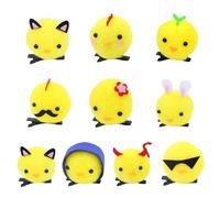 alloneslife Lot de 10 pinces à cheveux pour femmes, pinces à cheveux en forme de poule de dessin animé 3D pour carnaval, fête, épingle à cheveux pour femme, pince à cheveux en peluche, barrettes à
