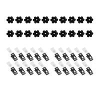 alloneslife Lot de 20 pinces réglables pour mât de drapeau et bouchons de fleurs de prunier - Décoration de jardin