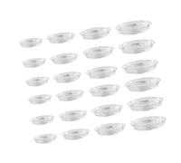 alloneslife Lot de 24 dessous de verre transparents pour plantes - Accessoires de jardinage d'intérieur et d'extérieur - 15,2 / 20,4 / 25,4 / 30,5 cm