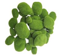 alloneslife Lot de 40 pierres artificielles recouvertes de mousse pour jardin miniature et décoration d'aquarium