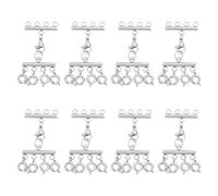 alloneslife Lot de 8 Anneaux de Saut en Alliage Robuste, connecteurs d ' Accessoires de Mode pour sécuriser Divers Styles de chaîne, maillons de chaîne généraux