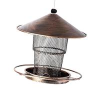 alloneslife Mangeoire pour Oiseaux d ' extérieur Toutes Saisons, construite en métal Robuste avec Deux Zones d ' Alimentation et mangeoire de fenêtre à Recharge Simple