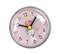 alloneslife Petite horloge murale compacte avec ventouse adhésive - Mouvement précis - Anti-buée - Horloge murale pour la maison, le dortoir, l'atelier