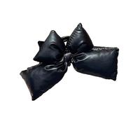 alloneslife Pince à cheveux rembourrée avec nœud papillon pour cheveux épais, grande taille, maintient fermement la coiffe en polyuréthane doux sur le cuir chevelu (noir)