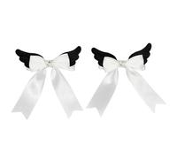 alloneslife Pinces à cheveux, pinces à cheveux pour femme, ruban délicat, épingles à cheveux tendance avec nœud papillon ajoutent du charme à votre coiffure, adaptées à diverses occasions (blanc)