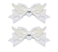 alloneslife Pinces à cheveux, pinces à cheveux pour femmes, animes de soubrette avec nœud papillon et aile pour fille, barrettes, bandes dessinées, épingles à cheveux pour bal masqué, décorations de